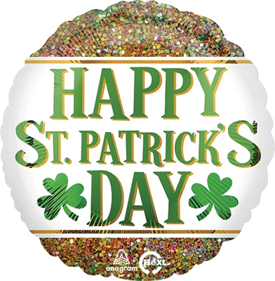 Std St Patrick's Day Glitter Balloon