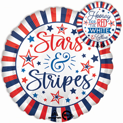 Std USA Hooray Stars & Stripes Balloon