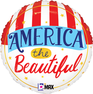 Std USA America the Beautiful Balloon