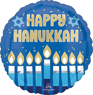 Std Happy Hanukkah Balloon