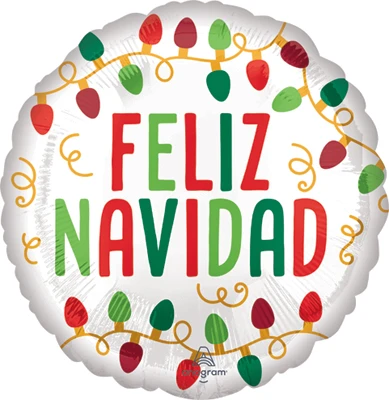 Std Feliz Navidad Lights Balloon