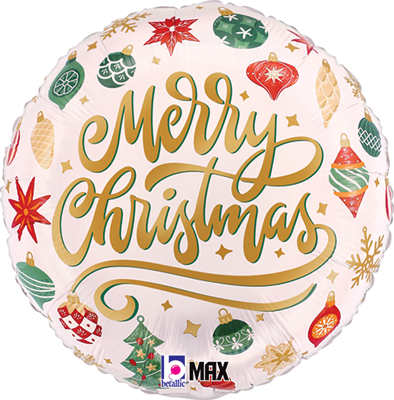 Std. Christmas Satin Vintage Ornaments Balloon