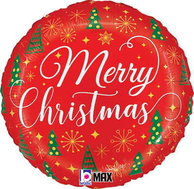 Std. Christmas Elegant Trees Balloon