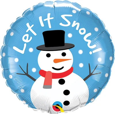 Std Christmas Let it Snow Snowman Balloon