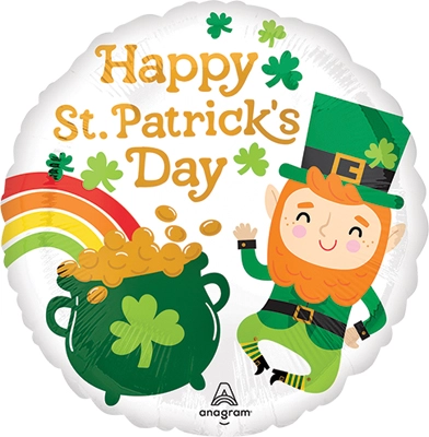 Std St. Patrick's Day Leprechaun Charm Balloon