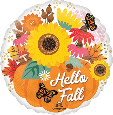 Std Hello Fall Harvest Bouquet Balloon