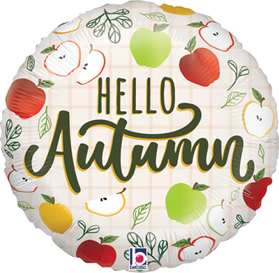 Std Hello Autumn Apples Balloon