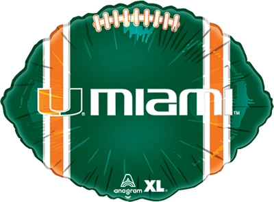 18"  Miami Hurricanes Football Balloon