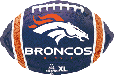 18 Inch NFL Broncos Football Std Shape Balloon