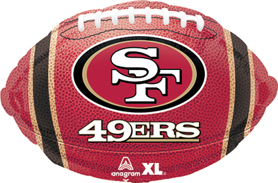 18 Inch NFL 49ers Football Std Shape Balloon