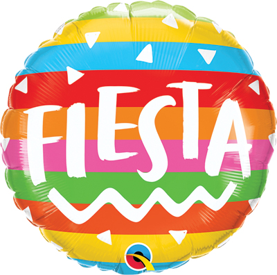 Standard Fiesta Rainbow Stripes Balloon