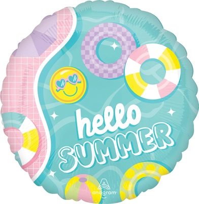 Std Pastel Beach Club Hello Summer Balloon