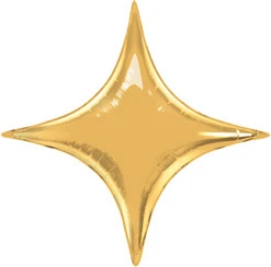 40 Inch Air-Fill Metallic Gold Starpoint Decor Balloon