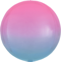 16 Inch Orbz Ombre Pink & Blue Balloon