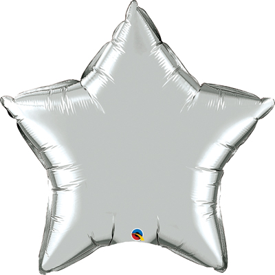 36 Inch Jumbo Silver Star Balloon