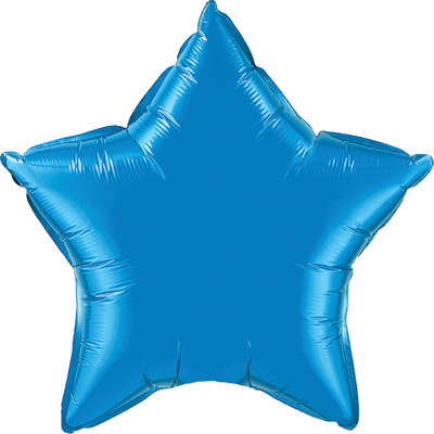 36 Inch Jumbo Blue Star Balloon