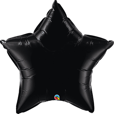 36 Inch Jumbo Black Star Balloon