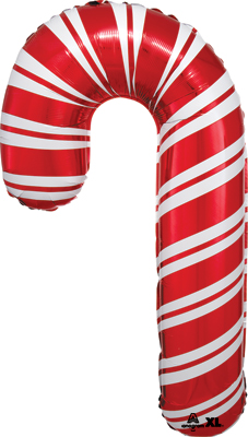 37 Inch Holiday Candy Cane Balloon
