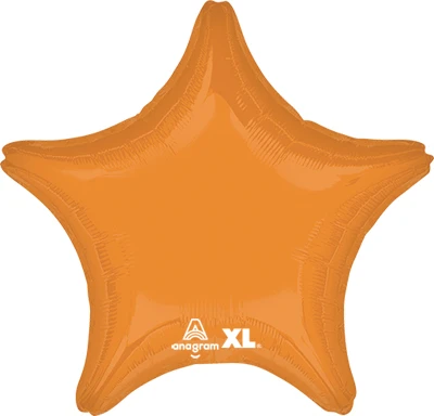 Std Vibrant Orange Star Balloon