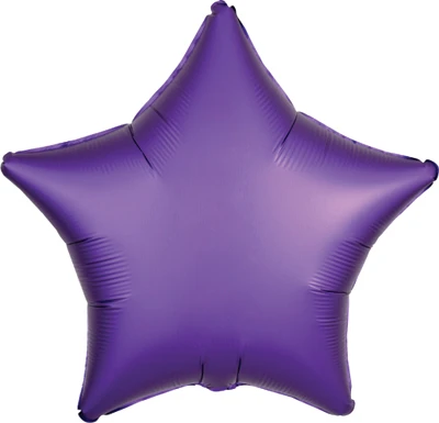 19" Purple Royale Satin Luxe Star Balloon