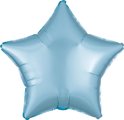 19 Inch Pastel Blue Satin Luxe Star Balloon