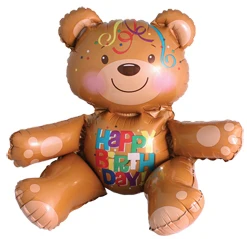19" Birthday Bear Air-Fill Multi-Balloon