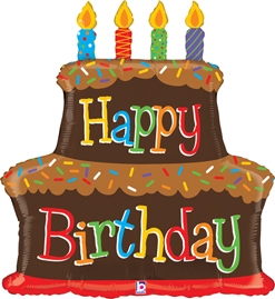37 Inch Birthday Chocolate Cake Balloon