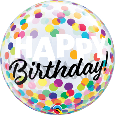 22 Inch Birthday Colorful Dots Bubble Balloon