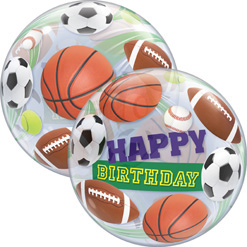 22 Inch Birthday Sports Balls Bubble Balloon