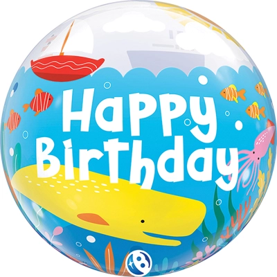 22 Inch Birthday Maritime Fun Bubble Balloon