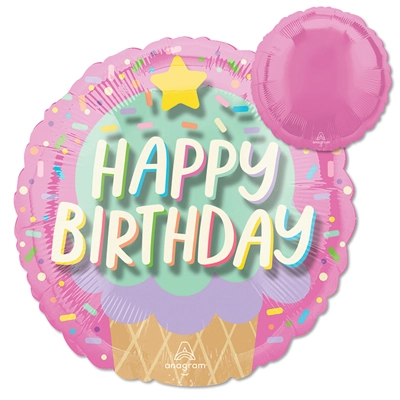 21" Panoramic&trade; Birthday Ice Cream Party Balloon