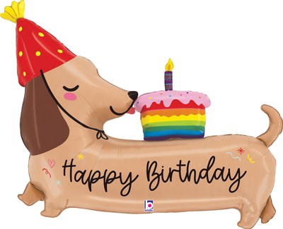 43 Inch Birthday Dachshund Balloon