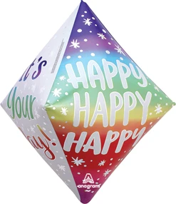 25" Anglez Happy Birthday It's Your Day Balloon