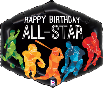 30 Inch Birthday All-Star Sports Balloon