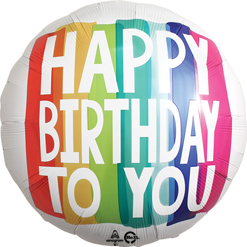 28 Inch Helium Savers Jumbo Birthday Rainbow Wishes Balloon