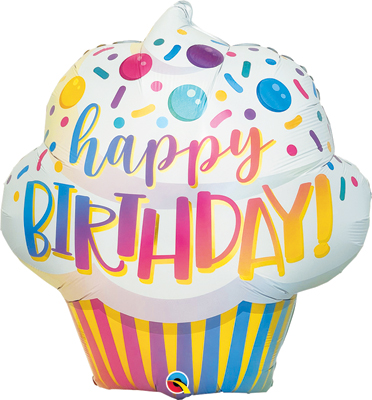 31 Inch Birthday Ombre Cupcake Balloon