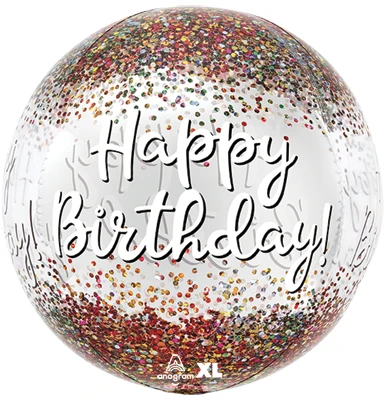 16" Orbz Birthday Sequins Balloon