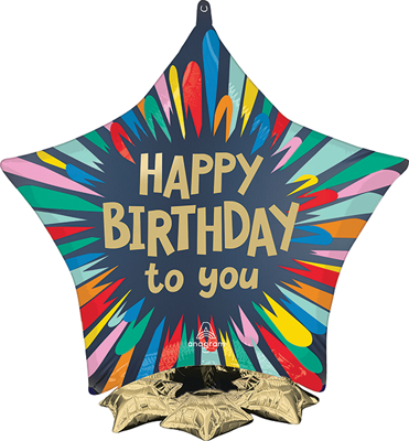 22" Frillz&trade; Satin Birthday Blast Balloon