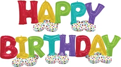 208 Inch x 26 Inch Happy Birthday AirLoonz® Air-Fill Balloon Decor Kit