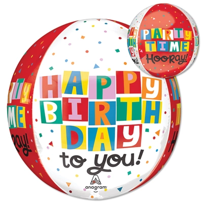16 Inch Orbz&reg; Birthday Celebrate the Day Balloon