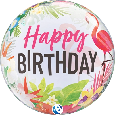 22 Inch Birthday Tropical Party Bubble Balloon