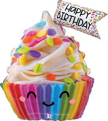 31 Inch Birthday Cute Cupcake Balloon