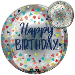 16" Clear Orbz Birthday Reason to Celebrate Balloons