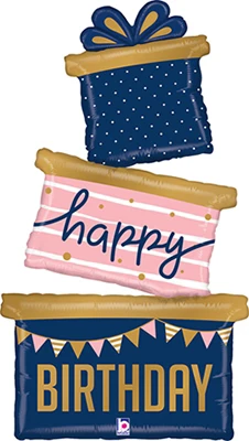 51 Inch Birthday Navy Gift Trio Balloon
