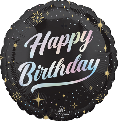 28" Helium Savers&trade; Jumbo Birthday Sparkling Balloon