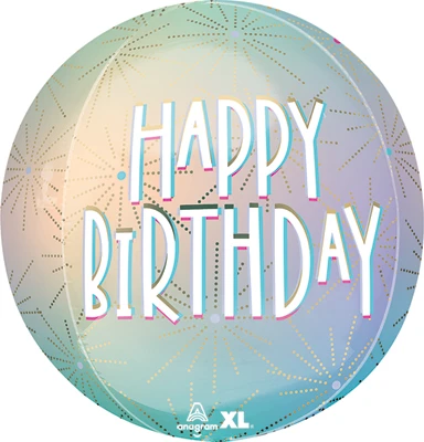 16 Inch Orbz Birthday Pastel Dream Balloon