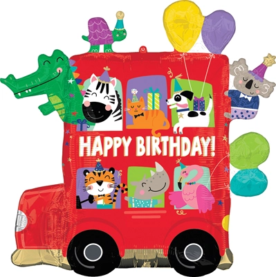 28" Birthday Party Bus Balloon