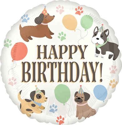 28 Inch Helium Savers Jumbo Birthday Pawsome Party Balloon