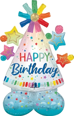 27" x 36" AirLoonz Junior Birthday Party Hat Air-Fill Balloon
