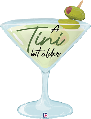35" Birthday Tini Bit Older Martini Balloon